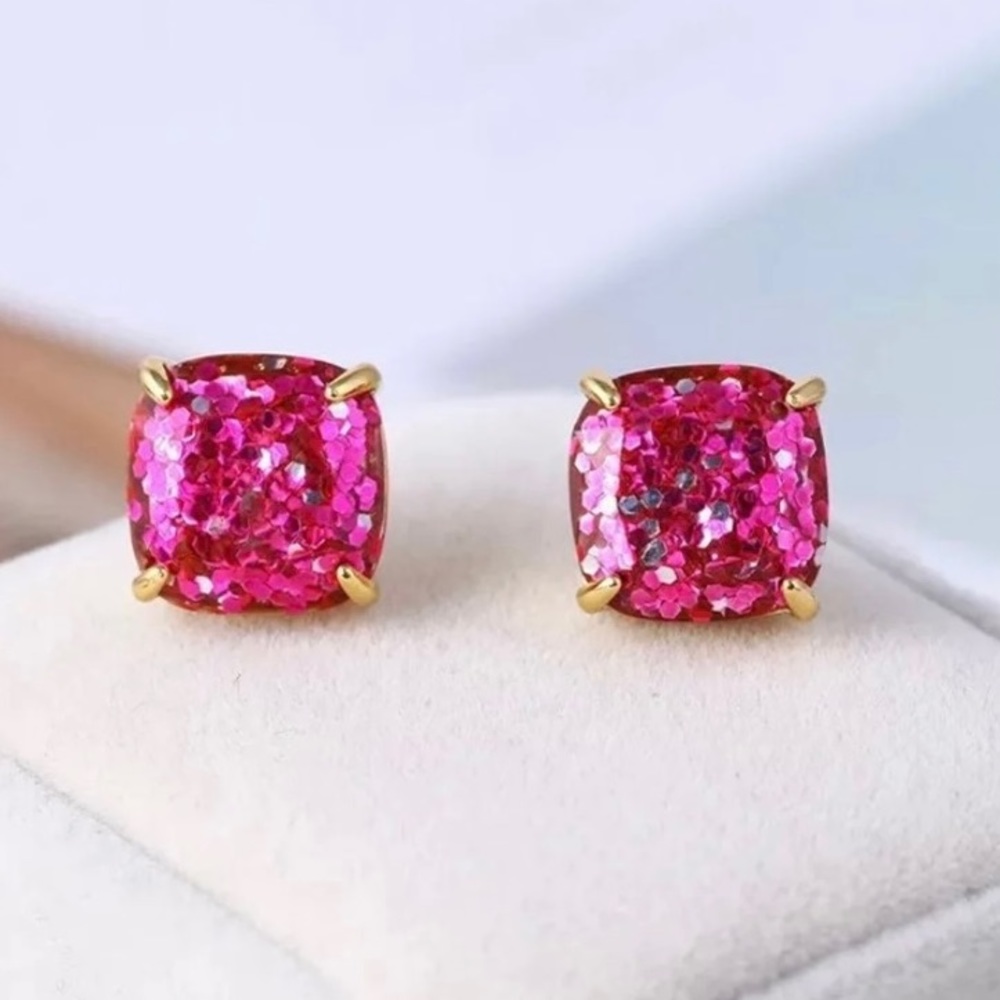 Kate Spade ♠️ Pink Glitter Earrings